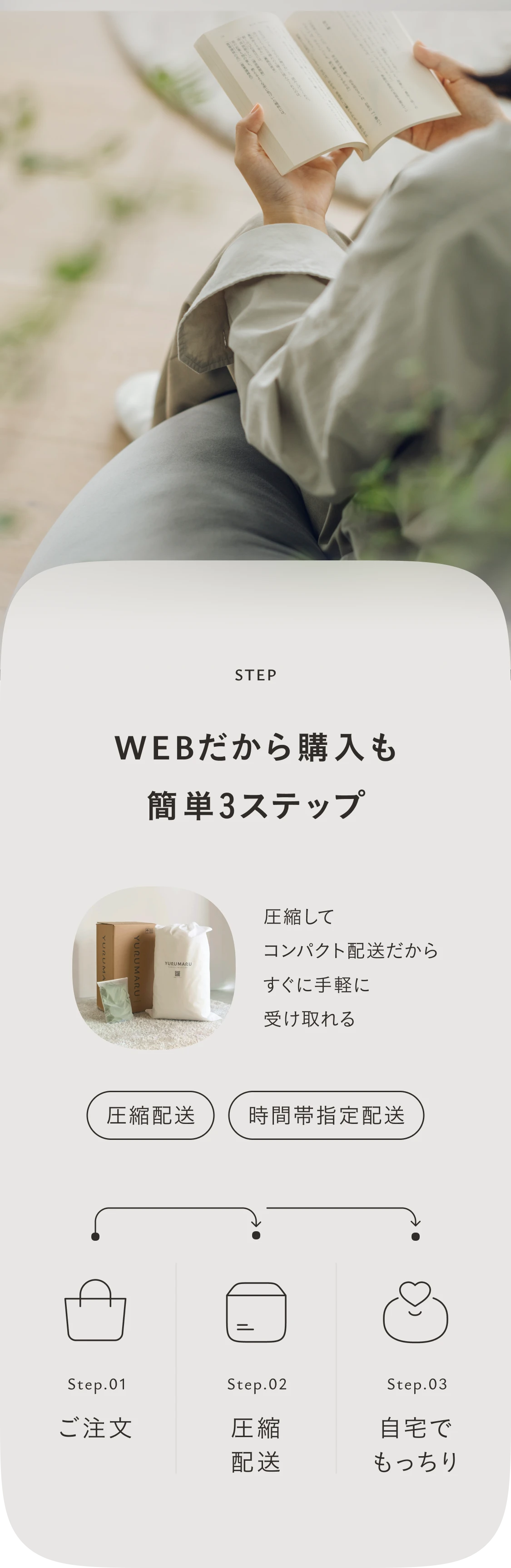 STEP｜WEBだから購入も簡単3ステップ